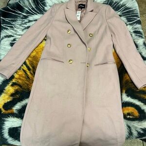Express Blush Double-Breasted Trench Coat